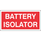Battery Isolator Sign