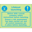 Lifeboat Launching Sign