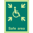 Safe area sign