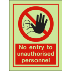 No Entry To Unauthorised Personnel IMO Sign