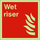 Wet riser sign
