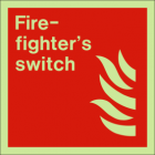 Fire fighters switch sign