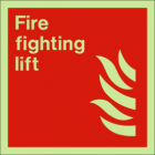Fire fighting lift sign