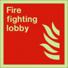 Fire fighting lobby sign