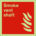 Smoke vent shaft sign
