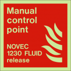 Manual control point -NOVEC 1230 Fluid release sign