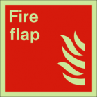 Fire flap sign