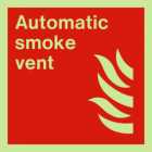 Automatic smoke vent sign