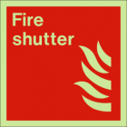 Fire shutter sign