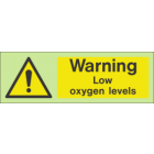 Warning low oxygen levels sign