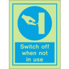 Switch Off When Not In Use IMO Sign