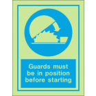 Guards Must Be In Position Before Starting IMO Sign
