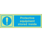 Protective Equipment Stored Inside IMO Sign