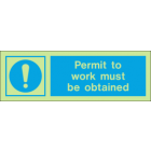 Permit To Work Must Be Obtained IMO Sign