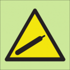 Warning compressed gas sign