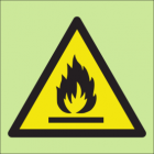 Warning flammmable sign