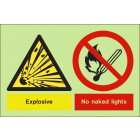 Explosive No naked lights sign