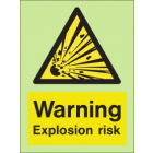 Warning explosion risk sign