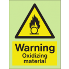Warning oxidizing material sign
