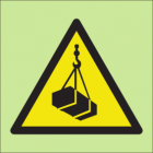 Warning overhead loads sign