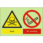 Toxic no smoking sign