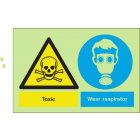 Toxic wear respirator sign