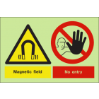 Magnetic field no entry sign