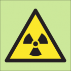 Warning radioactive material sign