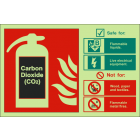 Fire extinguisher identification-Carbon dioxide sign
