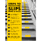 Steps To preventing Slips, Trips & Falls Poster
