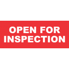 Open For Inspection Banner