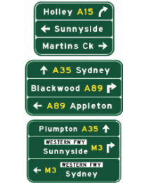 Advance Direction Series Stack Sign