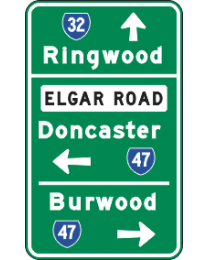 Advance Direction Series-Narrow Format Sign 
