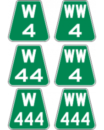 Kilometer Plate Sign 