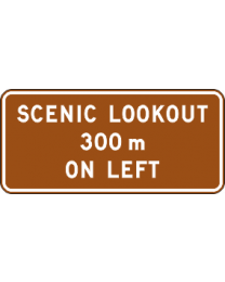 Tourist Feature-Advance On Left Sign 