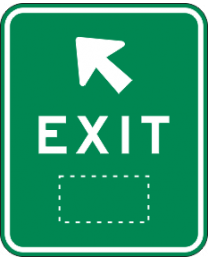 Exit (number) Sign