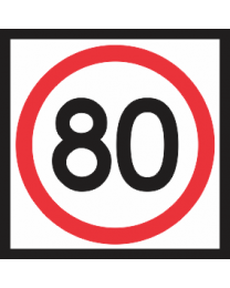 Speed Limit (80km) Sign