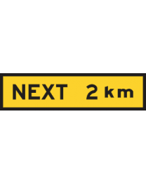 Next 2km Sign  