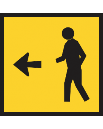 Pedestrians (left) Sign 