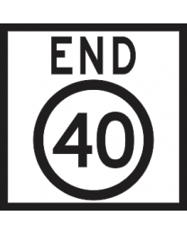 End Speed Limit Sign 