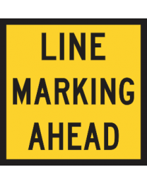 Line Marking Ahead (yellow) Sign  