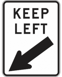 Keep Left Sign 