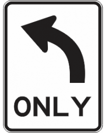 All Traffic Turn (L) Sign 