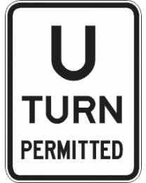 U-turn Permitted Sign 