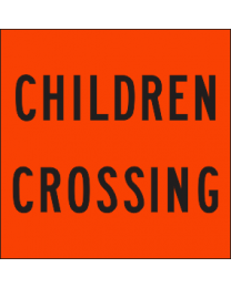 Children Crossing Flag Sign