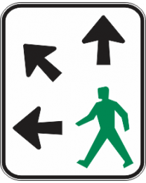 Pedestrians May Cross (Scramble crossing)(L)