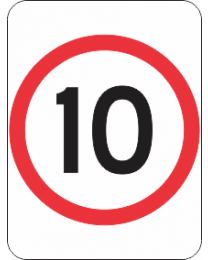 Speed Restriction (10KM) Sign