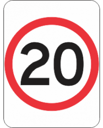 Speed Restriction (20km) Sign