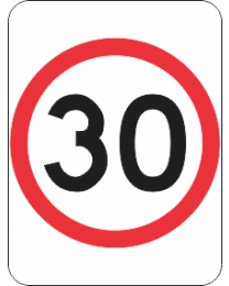 Speed Restriction (30km) Sign
