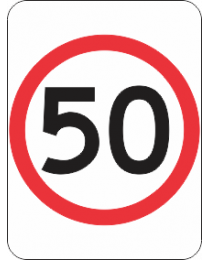 Speed Restriction (50km) Sign